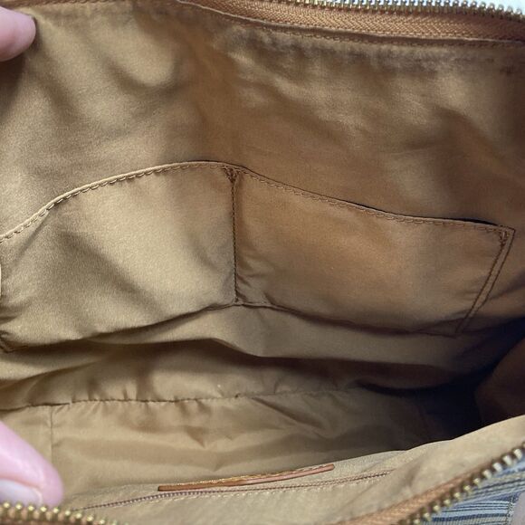 Fossil Talia Hobo Shoulder Bag Crossbody Purse Tan Stripe SHB2778558 Retail $228 - Picture 14 of 14